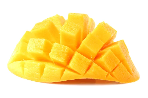 Mango slice cut to cubes — Stock Photo, Image