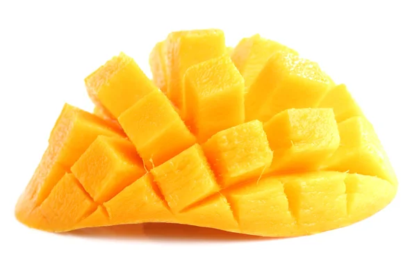 Rebanada de mango cortada a cubos —  Fotos de Stock