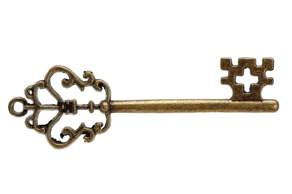 Старый медный ключ — стоковое фото