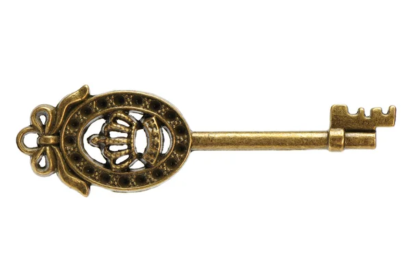 Old brass key — Stock Photo, Image