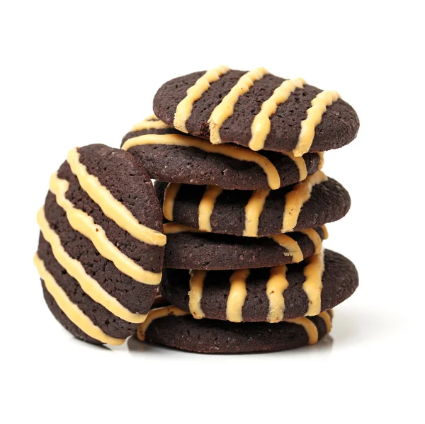 Chocolate cookies with creme — Stock Photo, Image