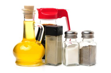 Tuz karabiber zeytinyağı ve soya sosu