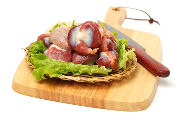 Raw Chicken gizzards — Stock Photo, Image