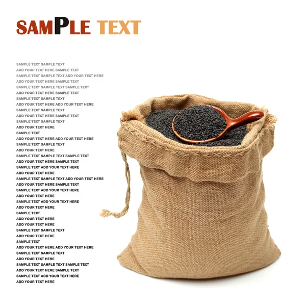 Bag of Black sesame — Stock Photo, Image