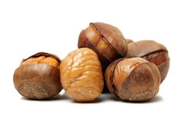 Peeled roasted chestnuts — Stock Photo, Image
