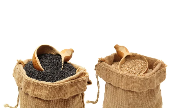 Bolsa de sésamo negro — Foto de Stock