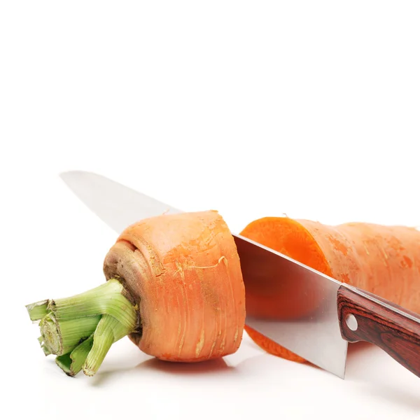 Fresh carrot  on white background — Stock Photo, Image