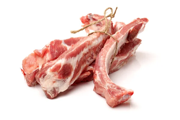 Pork ribs on white background — Zdjęcie stockowe