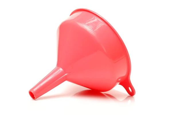 Blue plastic funnel — Stock Photo, Image