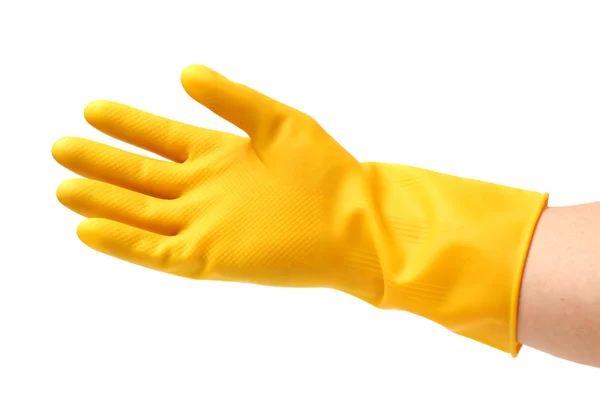 Cleaning latex gloves — Stock Photo, Image