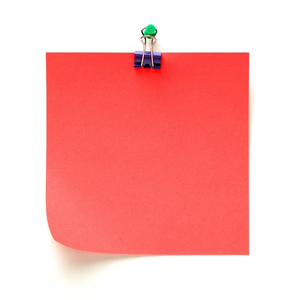 Red note paper — Stock Photo, Image