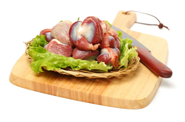 Raw Chicken gizzards — Stock Photo, Image