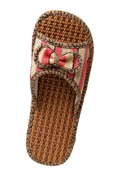 Slipper woven from rattan — Stock Photo, Image