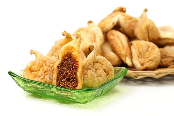 Dried fig fruit on white background — Stock Photo, Image