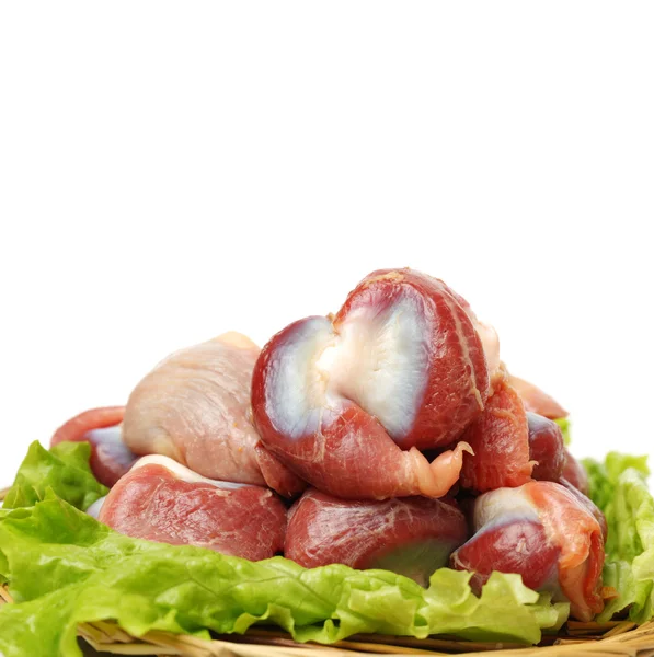 Raw Chicken gizzards — Stock Photo, Image