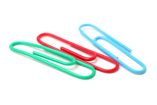 Paperclips sur blanc — Photo