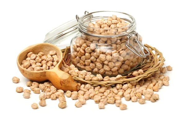 Chickpeas on white — Stock Photo, Image