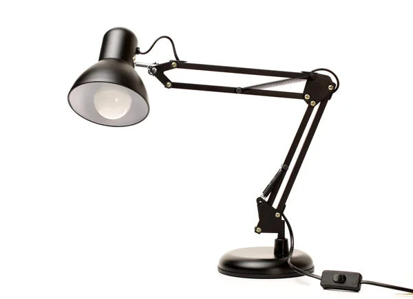 Black reading table lamp — Stock Photo, Image