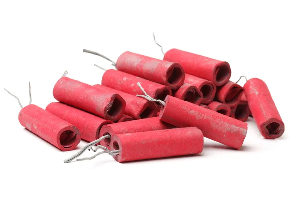 Fire-crackers on white background — Stock Photo, Image
