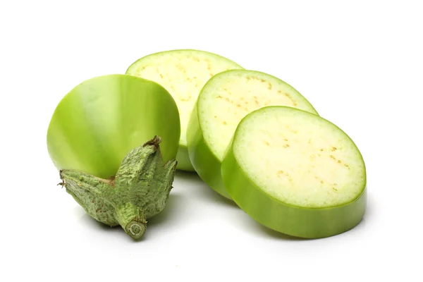 Ripe eggplant isolated on a white background — Stock Photo, Image