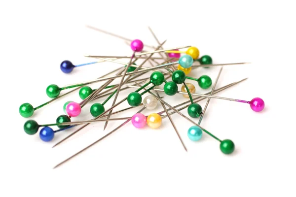 Många sömnad push pins — Stockfoto