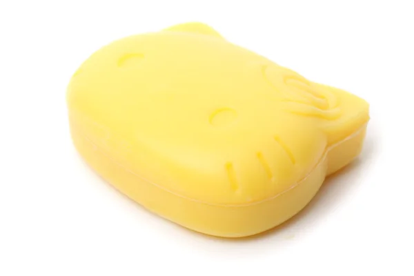 Piece of yellow soap — Zdjęcie stockowe