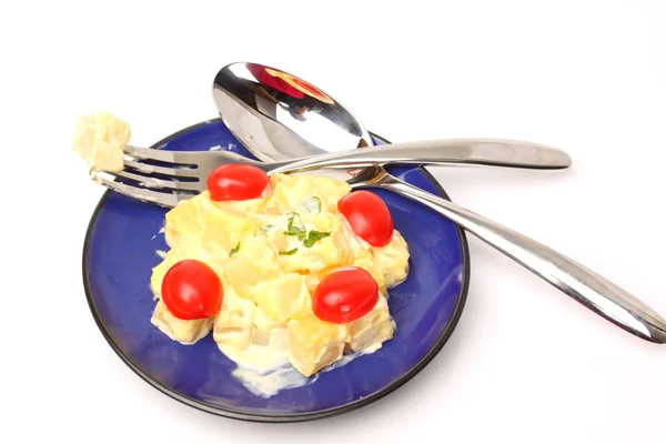 Huevos revueltos con tomates — Foto de Stock