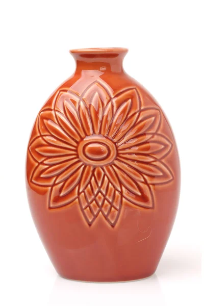 Rote Keramikvase — Stockfoto