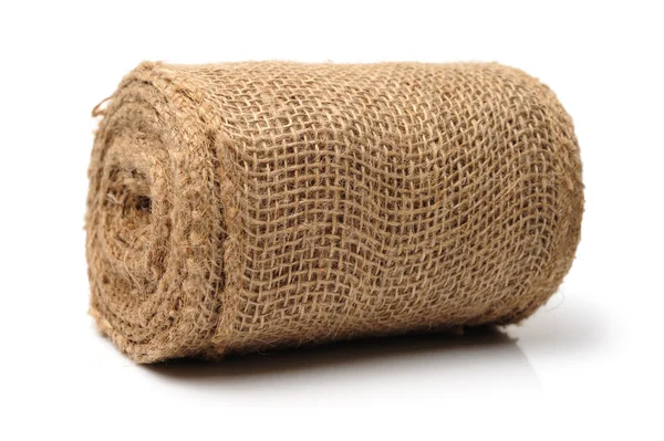 Burlap on white — Stock Photo, Image