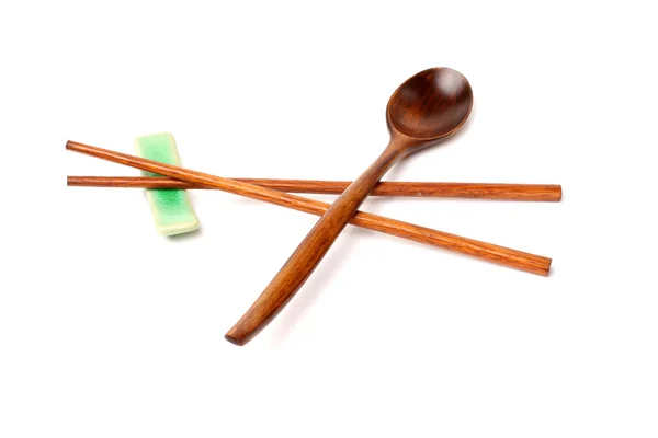 Chopsticks and spoon — Stock Photo, Image