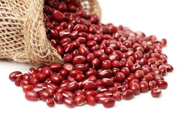 Červené fazole v sáčku — Stock fotografie