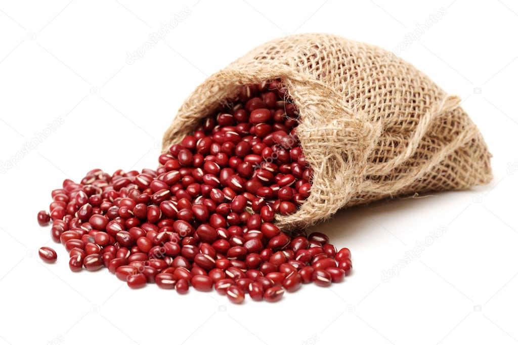 Red beans in bag Stock Photo by ©jianghongyan 58771125