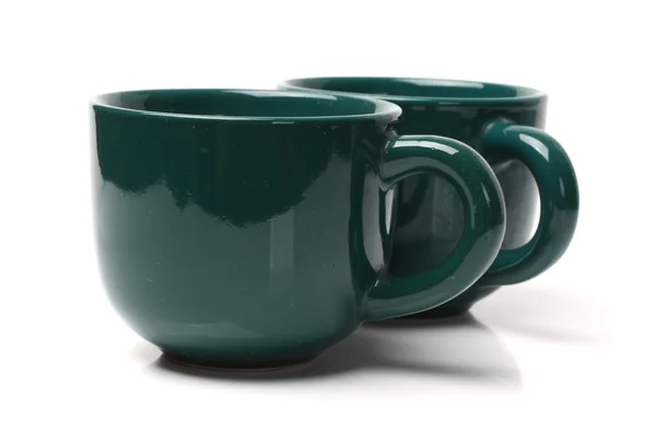 Two green cups — Stock Photo, Image