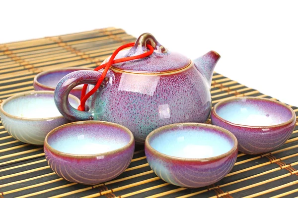 Tetera y tazas de té — Foto de Stock