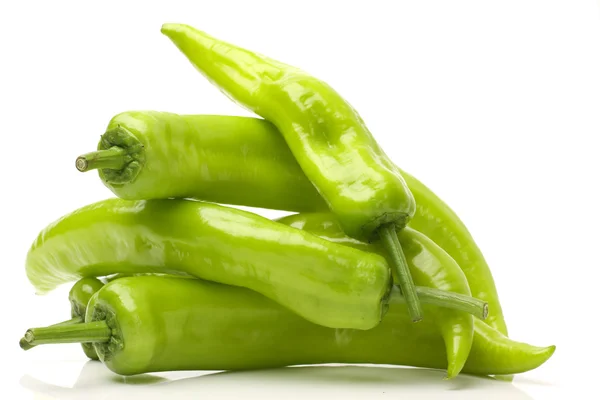 Zelené chilli papričky — Stock fotografie