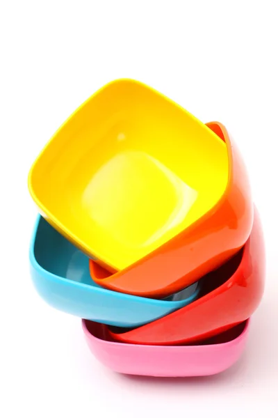 Plastic bowls — Stock Photo, Image