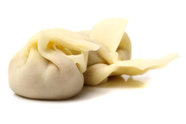 Bílé syrové wontons — Stock fotografie