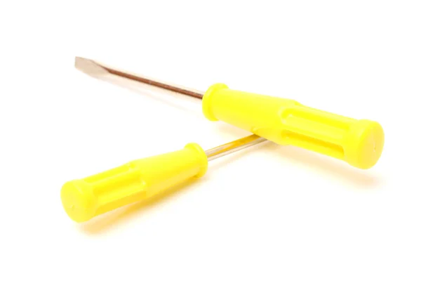 Two yellow screwdrivers — Stock Photo, Image