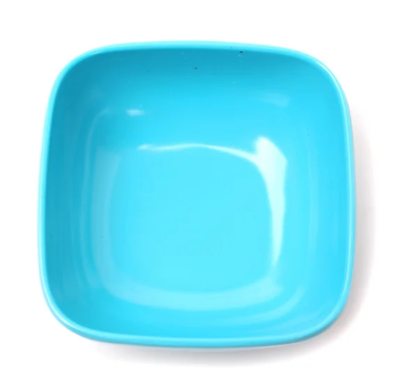 Голубая пластиковая миска — стоковое фото