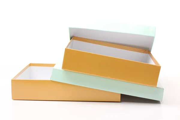 Green and yellow boxes — Stock Photo, Image