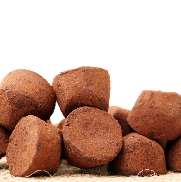 Chocolate truffle candies — Stock Photo, Image