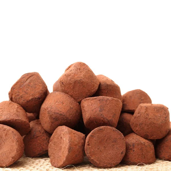 Chocolate truffle candies — Stock Photo, Image