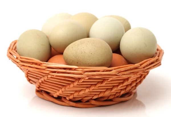 Tuoreet munat kulhossa — kuvapankkivalokuva