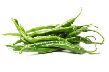 Yeşil biber yığını