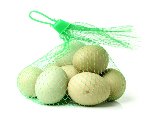 Egg collection in net — Stock Photo, Image