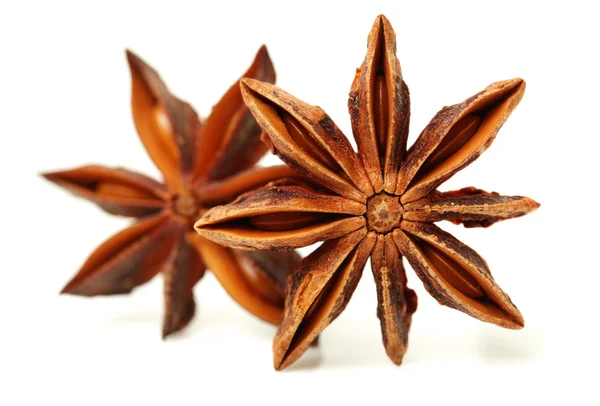 Anise estrellas en blanco — Foto de Stock