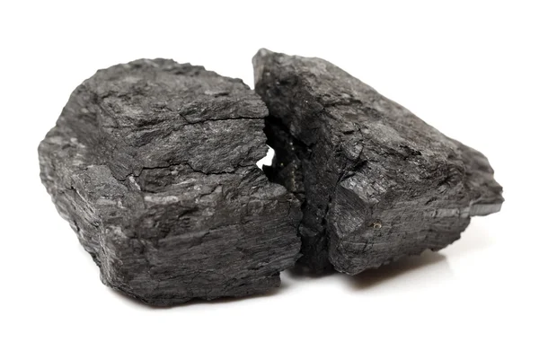 Coal on a white background — Stock Photo, Image