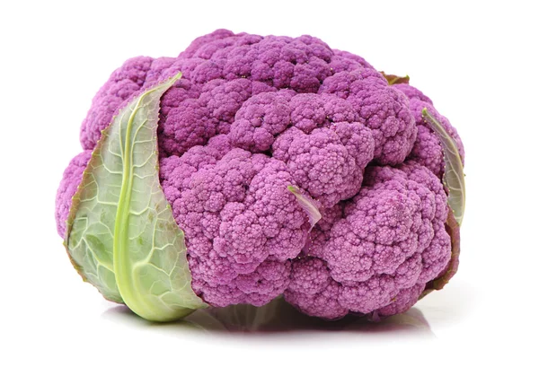 Purple cauliflower on white — Stock Photo, Image