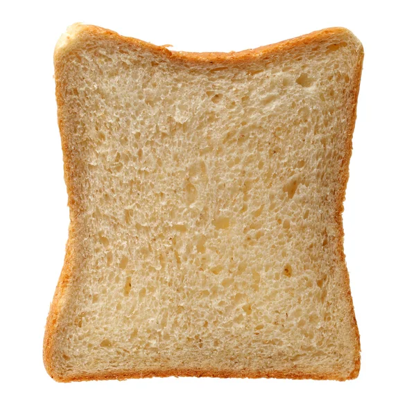 Plátky chleba na bílém pozadí — Stock fotografie