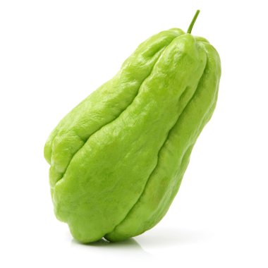 Beyaz üzerine taze chayote